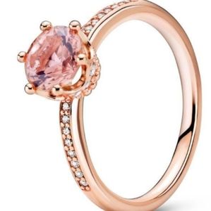 Pandora pink crown ring